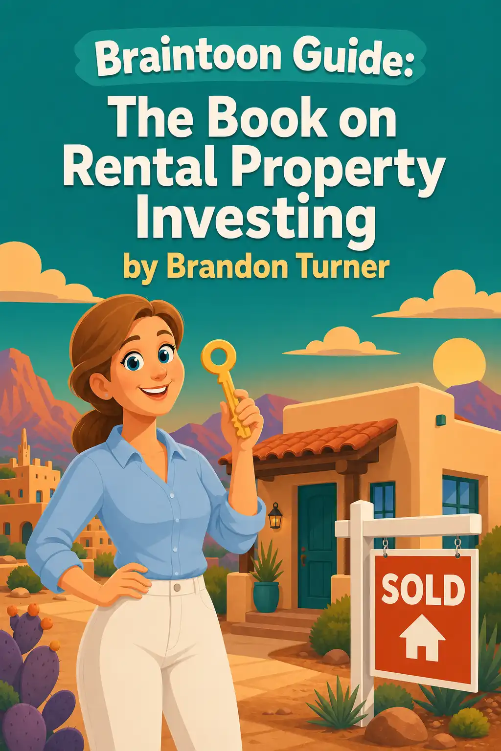 The Book on Rental Property Investing visual: The Book on Rental Property Investing by Brandon Turner is a practical guide to building lasting wealth and financial fr