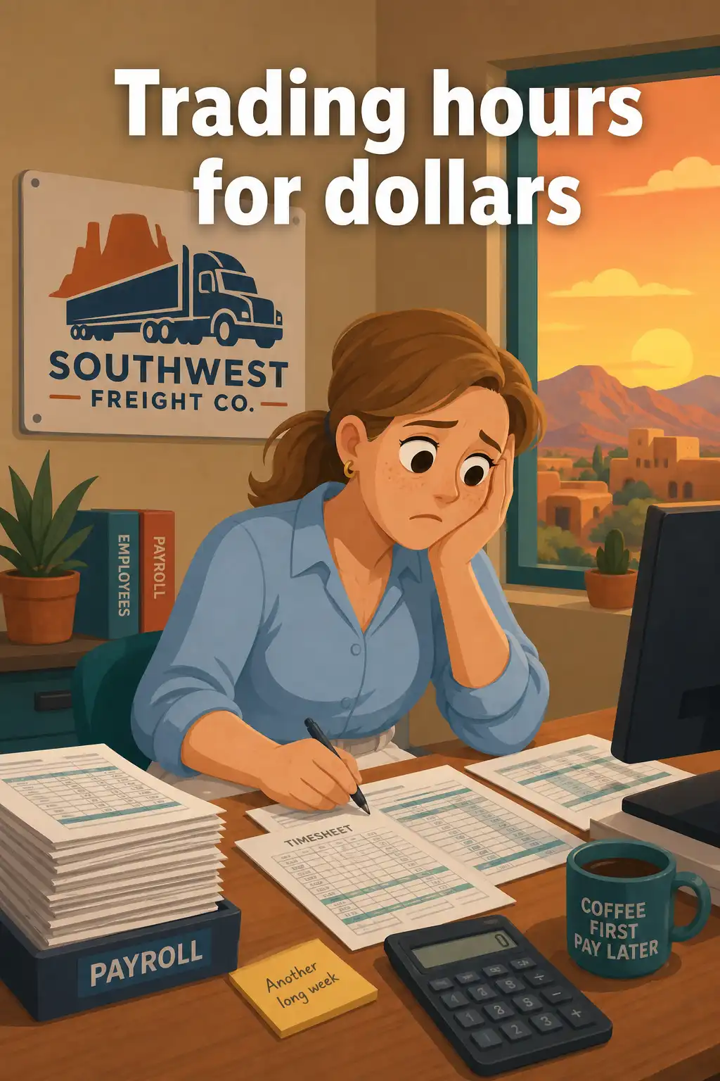 The Book on Rental Property Investing visual: Rachel is a payroll administrator at a regional trucking company. She's great with numbers, but exhausted from trading e