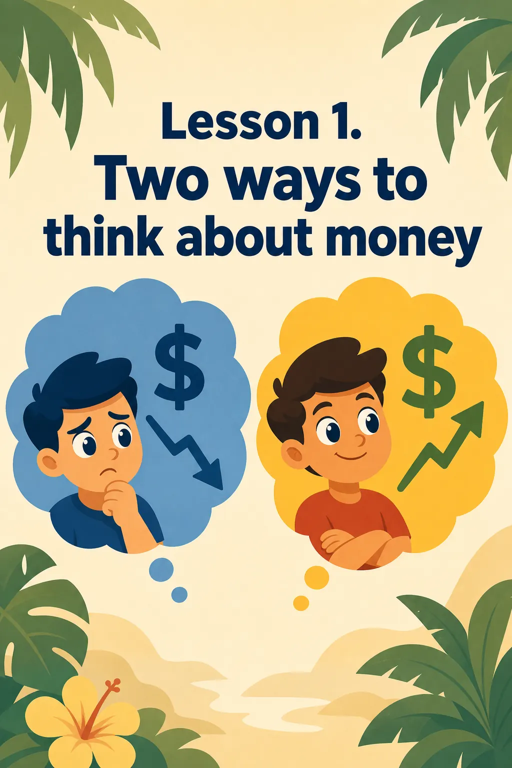 Rich Dad Poor Dad visual: Lesson 1. Two ways to think about money