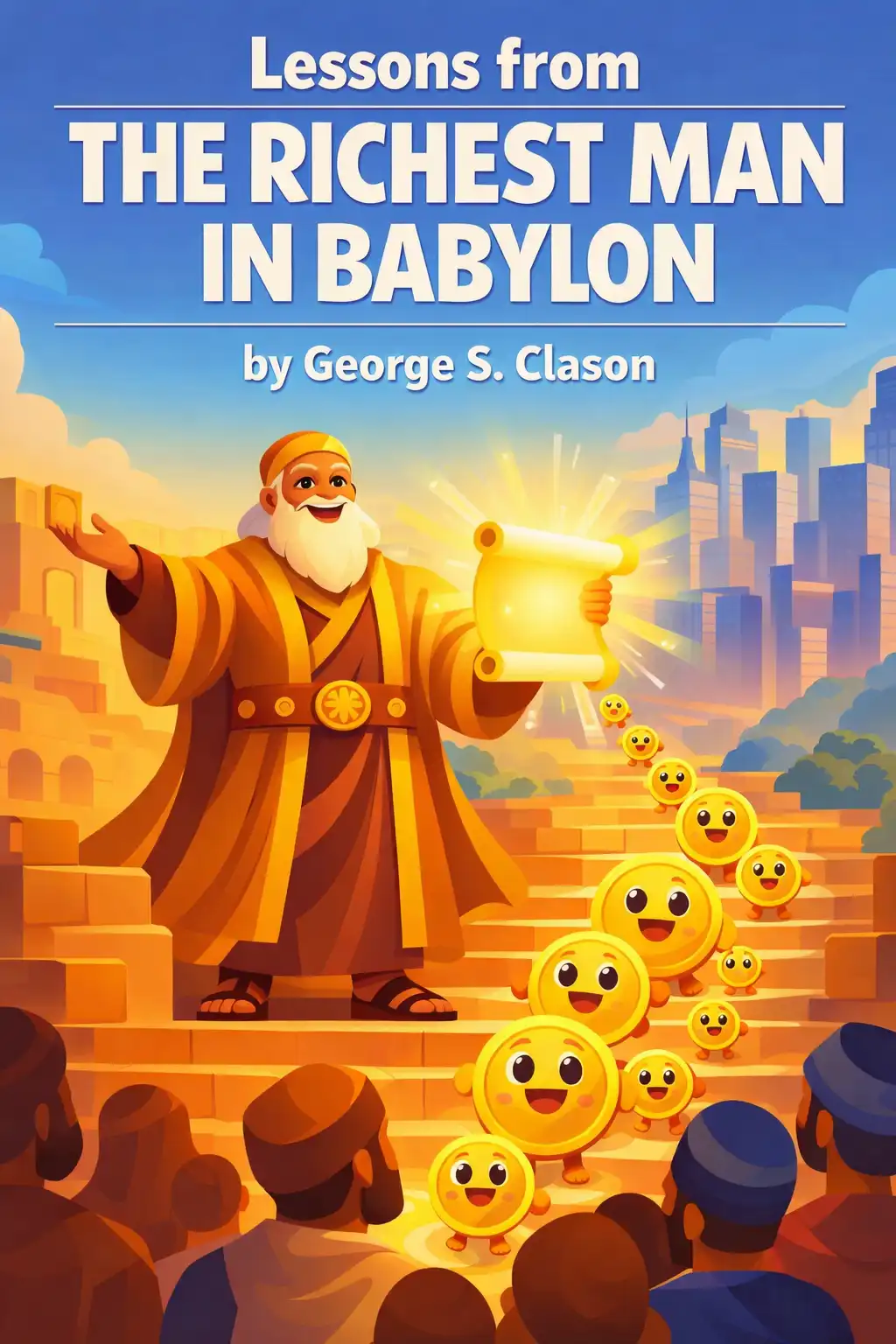 The Richest Man in Babylon visual: "The Richest Man in Babylon" by George S. Clason uses ancient parables to teach timeless principles of saving, investing