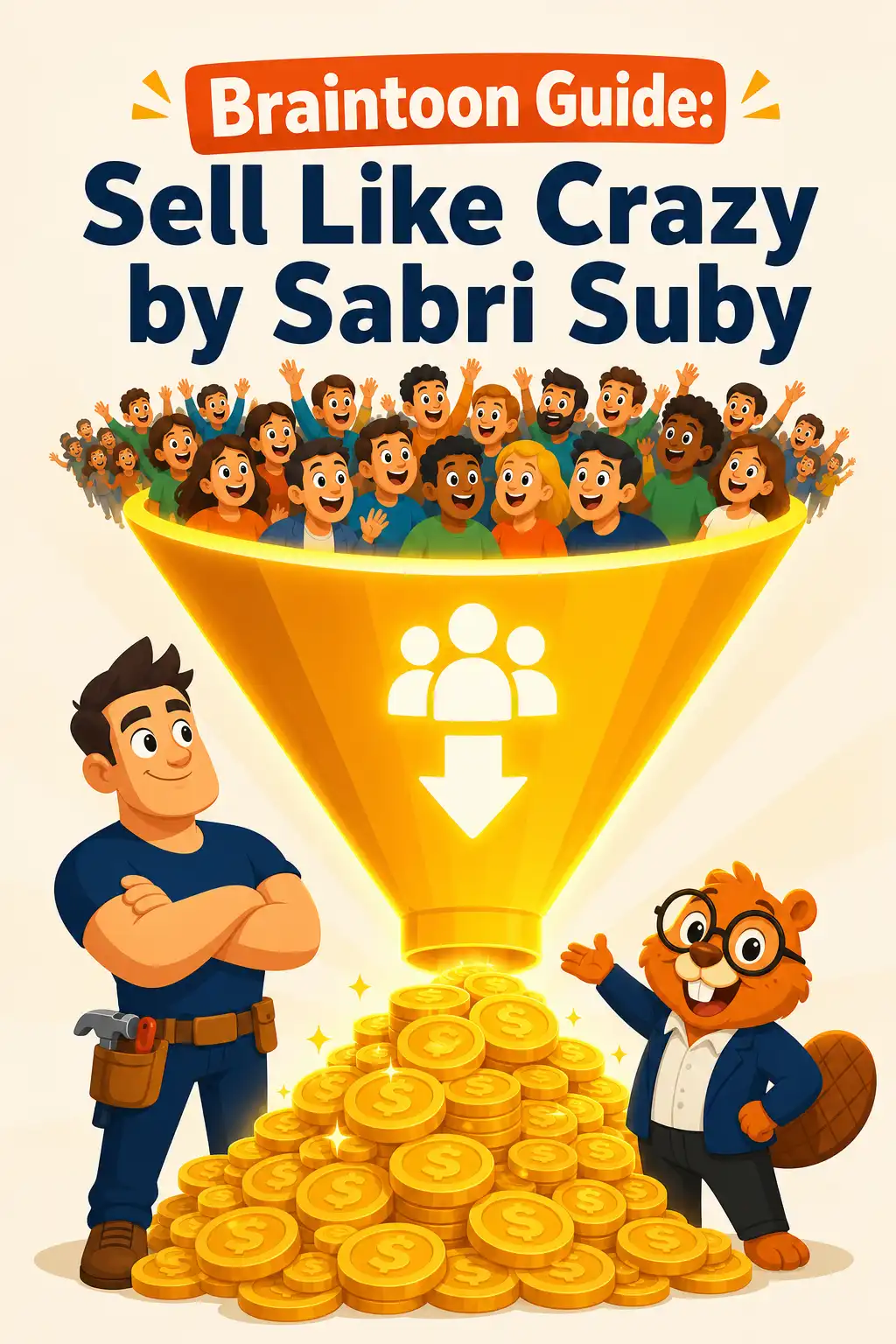 Sell Like Crazy visual: Sell Like Crazy by marketing entrepreneur Sabri Suby is a step-by-step playbook for attracting a flood of dream customer