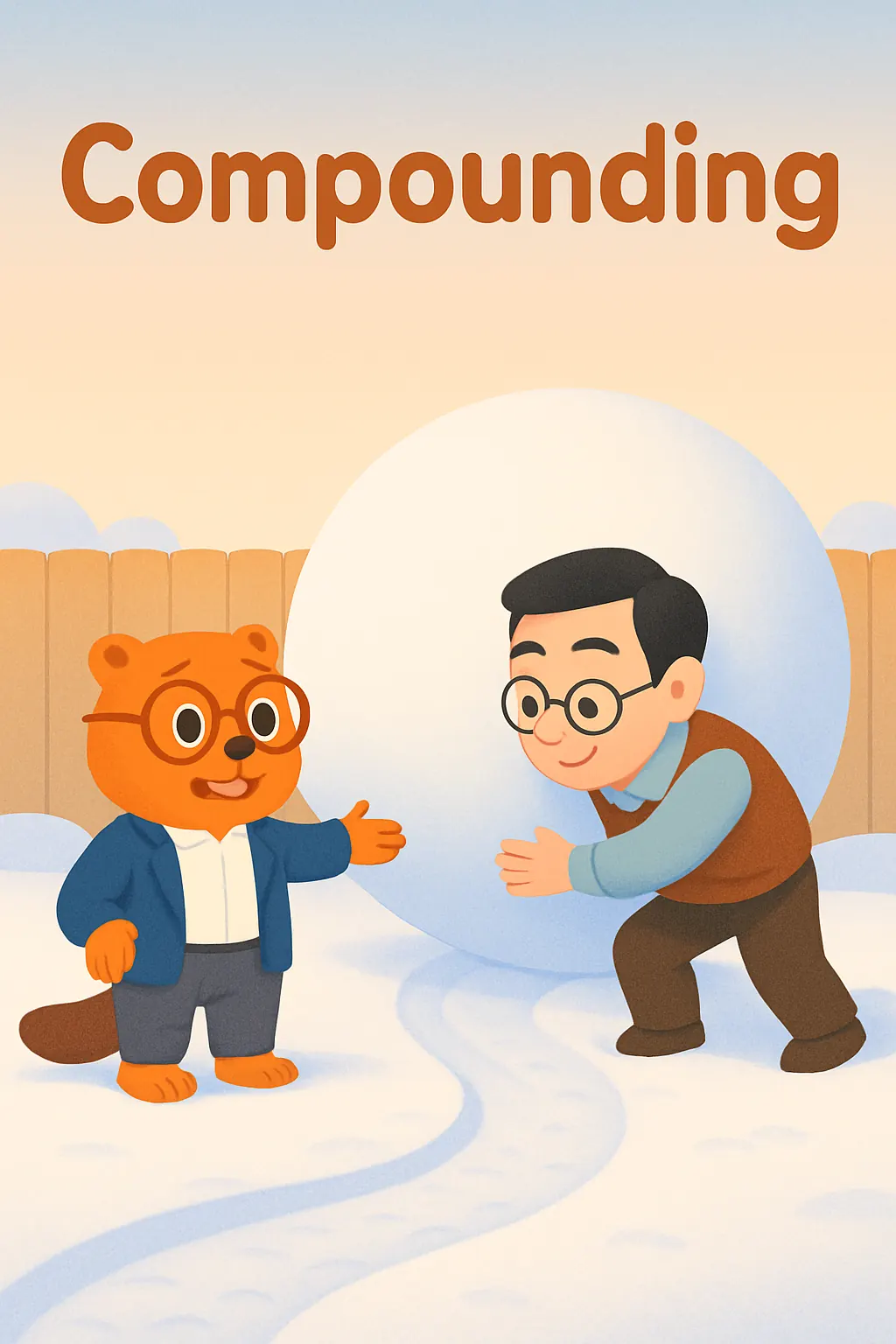 The Snowball: Warren Buffett and the Business of Life visual: What if a lifetime of wealth started with a kid rolling one stubborn snowball across a long, cold yard?