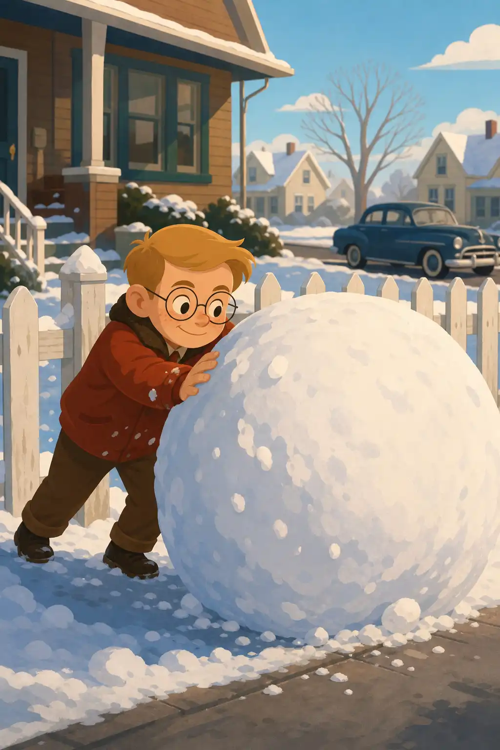 The Snowball (Warren Buffett's Biography) preview: As it rolls, it gathers more snow and grows heavier. When it reaches the edge of the yard, young Warren Buffett just kee
