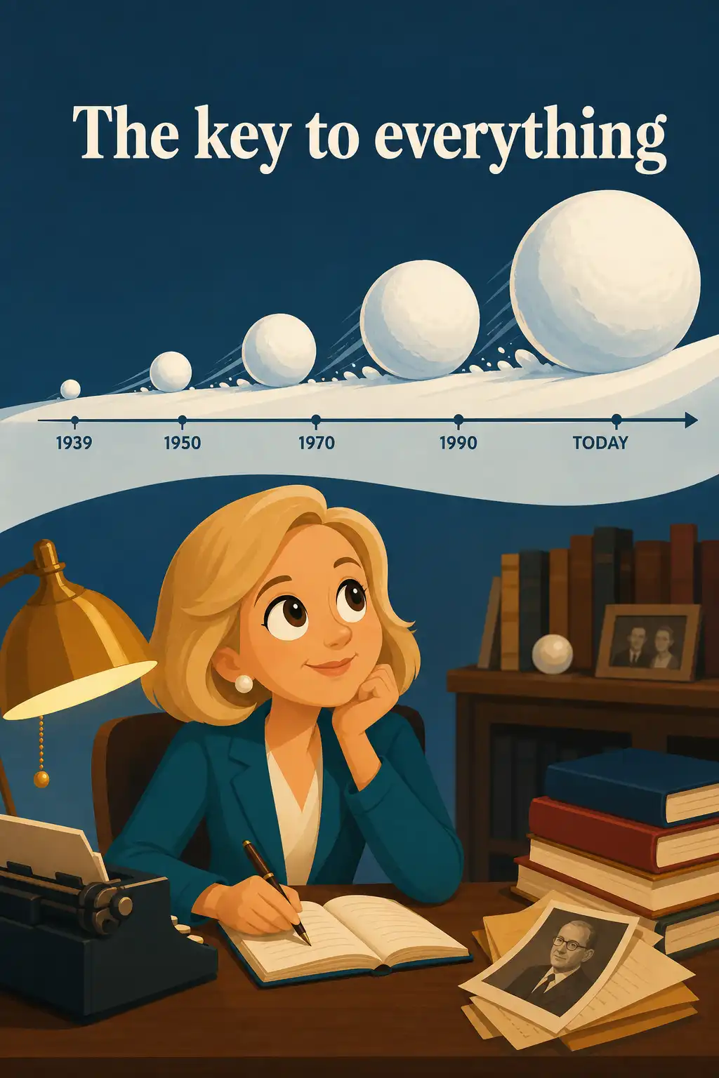 The Snowball (Warren Buffett's Biography) preview: Alice Schroeder opens her book with that image because it's the key to everything. Small starts, kept rolling long enoug