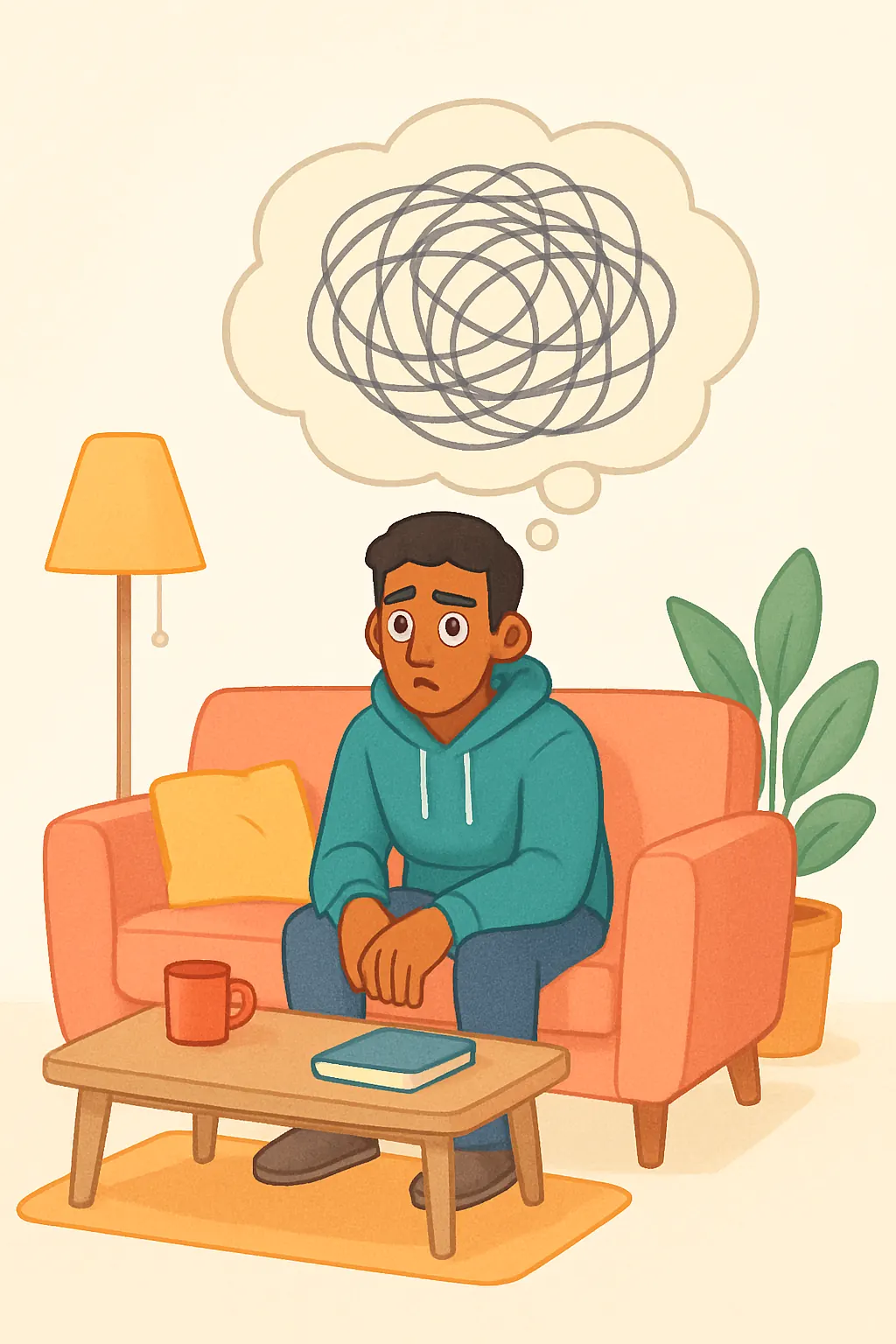 Stop Overthinking visual: Overthinking isn’t being extra smart. It’s a mental loop that feels useful for a moment, then quietly drains your energy