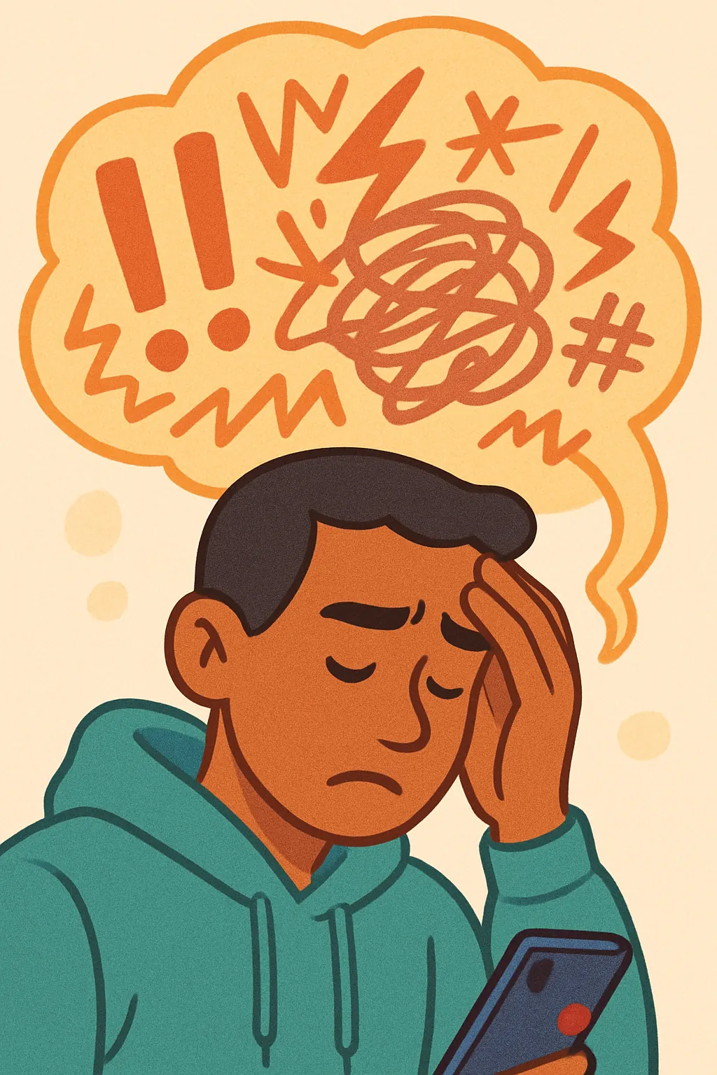 Stop Overthinking preview: Meet James, from the book. A small health worry spirals into scary self‑diagnoses, harsh self‑talk, and hours spent deba