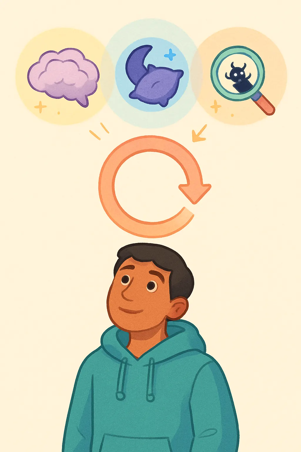 Stop Overthinking preview: Three forces feed the overthinking loop: your brain’s idle mode that drifts to worry (the “default mode” network), life 