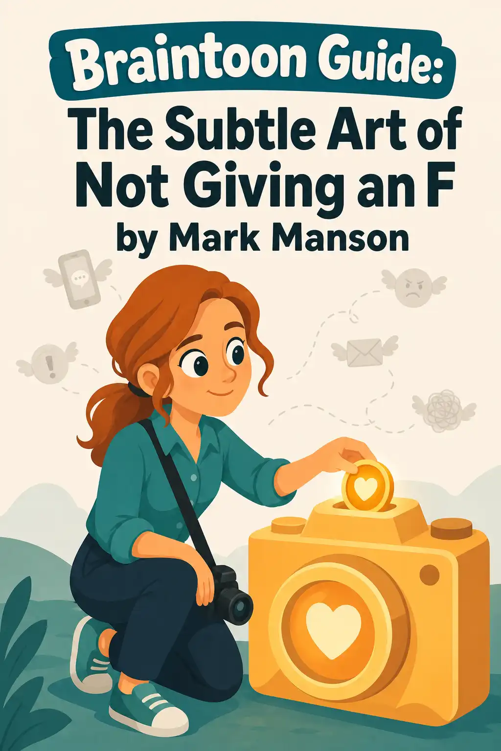 The Subtle Art of Not Giving an F visual: The Subtle Art of Not Giving an F by Mark Manson is a blunt guide to living better by caring about less, choosing real v