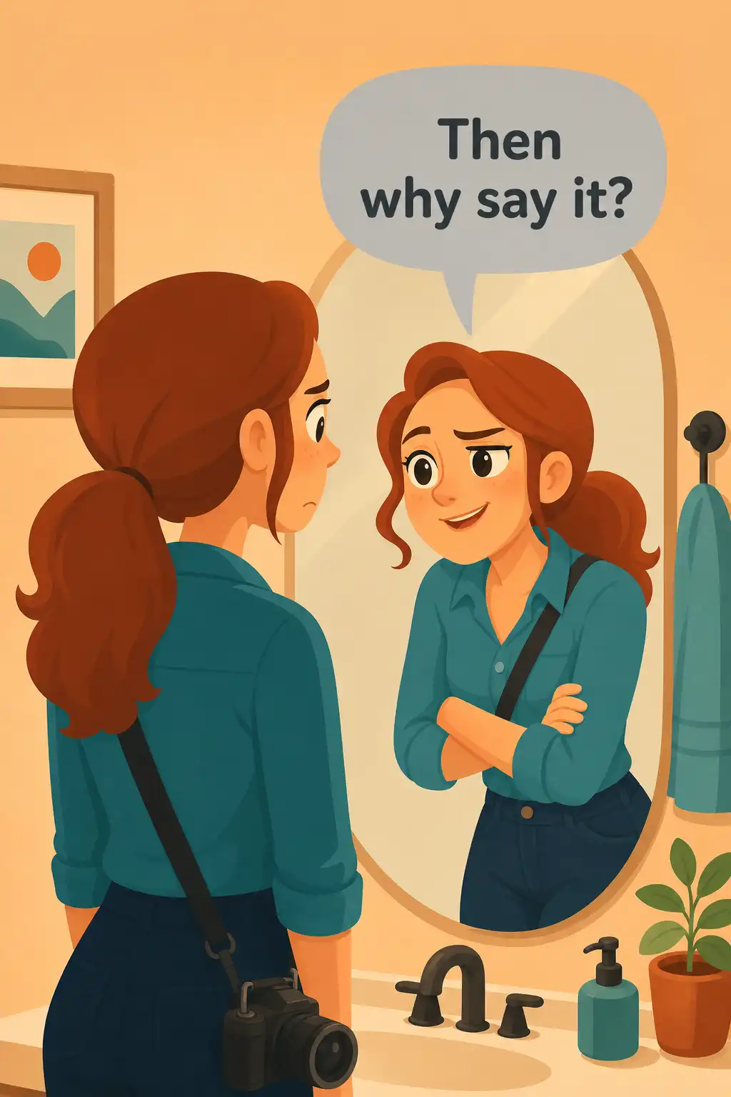 The Subtle Art of Not Giving an F preview: Every affirmation Elizabeth repeats quietly whispers the opposite. After all, you wouldn't need to say it if you already