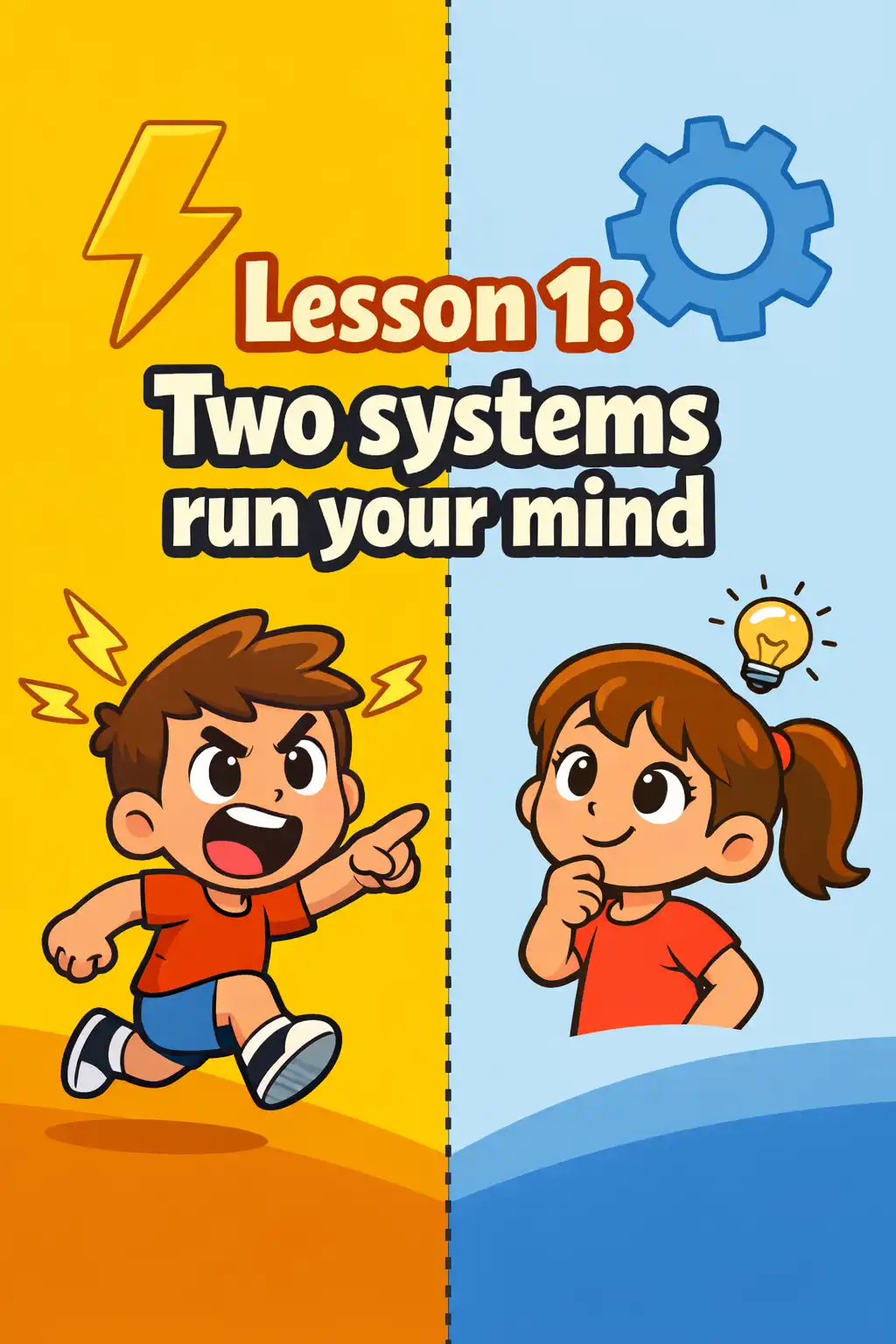 Thinking Fast and Slow visual: Lesson 1. Two systems run your mind