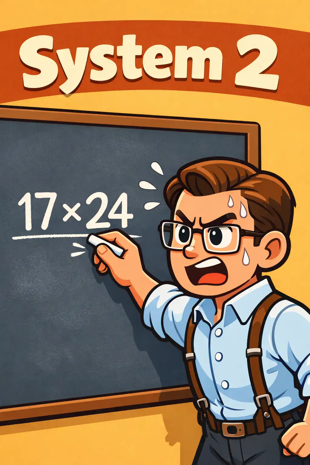 Thinking Fast and Slow preview: Now try solving seventeen times twenty-four in your head. Feel that effort? That slow, deliberate concentration is Syste