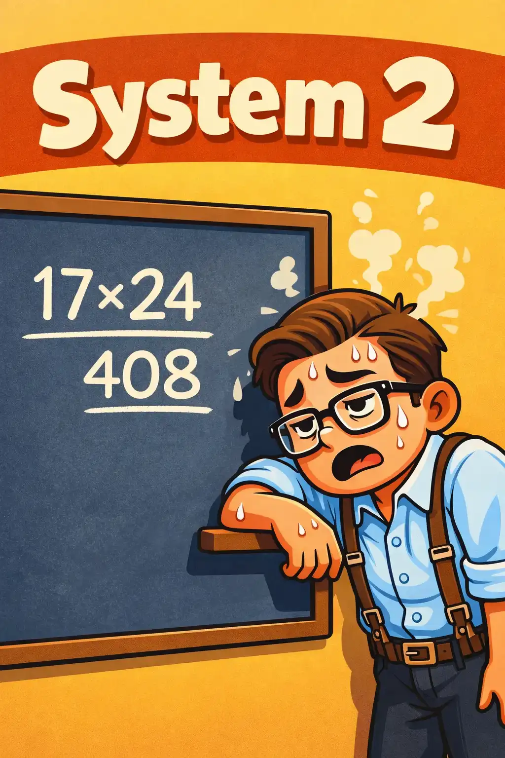 Thinking Fast and Slow preview: Now try solving seventeen times twenty-four in your head. Feel that effort? That slow, deliberate concentration is Syste