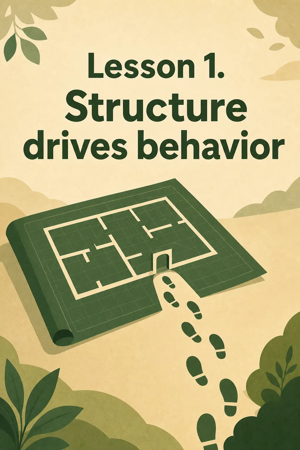 Thinking in Systems visual: Lesson 1. Structure drives behavior