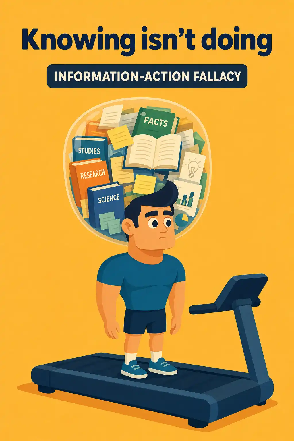 Tiny Habits preview: He also busts a myth he calls the Information-Action Fallacy. Knowing the facts, on its own, rarely changes behavior. Re